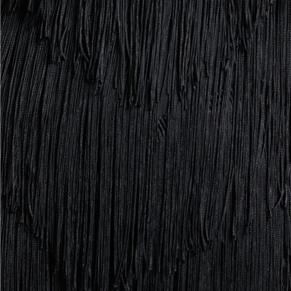 Showpo Siofra Zig Zag Fringe Mini Dress in Black Size 8 New with tag - Picture 5 of 10